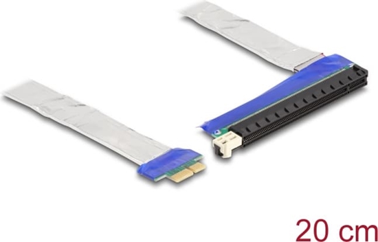 Picture of Delock Riser Card PCI Express x1 male to x16 slot with cable 20 cm