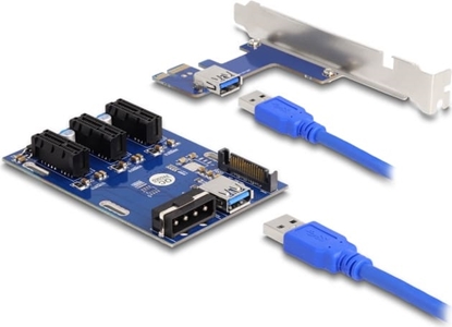 Picture of Delock Riser Card PCI Express x1 to 3 x PCIe x1 with 50 cm USB cable