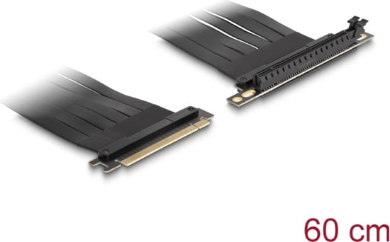 Picture of Delock Riser Card PCI Express x16 male to x16 slot 90° angled with cable 60 cm