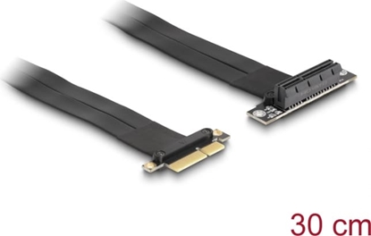 Picture of Delock Riser Card PCI Express x4 male to x4 slot 90° angled with cable 30 cm