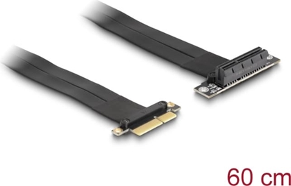 Picture of Delock Riser Card PCI Express x4 male to x4 slot 90° angled with cable 60 cm