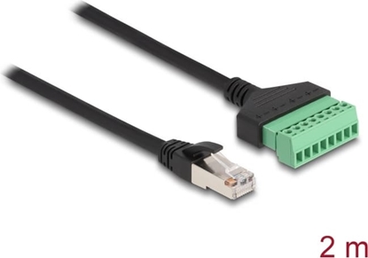Picture of Delock RJ45 Cable Cat.6 plug to Terminal Block Adapter 2 m 2-part