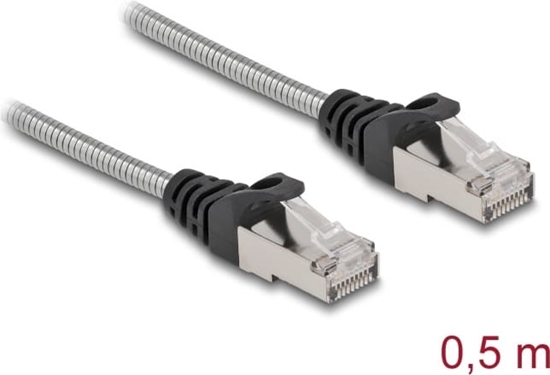 Picture of Delock RJ45 Cable Cat.6A U/FTP with metal jacket 0.5 m