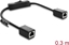 Изображение Delock RJ45 Cable jack to jack with switch Cat.6 F/UTP 0.3 m - network switching black