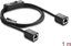 Picture of Delock RJ45 Cable jack to jack with switch Cat.6 F/UTP 1 m - network switching black