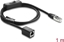 Picture of Delock RJ45 Cable plug to jack with switch Cat.6 F/UTP 1 m - network switching black