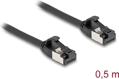 Picture of Delock RJ45 Cable plug to plug Cat.8.1 flexible 0.5 m black