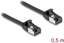 Picture of Delock RJ45 Cable plug to plug Cat.8.1 flexible 0.5 m black