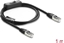 Изображение Delock RJ45 Cable plug to plug with switch Cat.6 F/UTP 1 m - network switching black