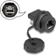 Attēls no Delock RJ45 Cat.6A Coupler with protective cap for built-in installation IP67 dust and waterproof