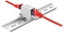 Picture of Delock RJ45 Coupler Cat.6A jack to jack with dust protection cap for DIN rail mounting, shielded grey / white