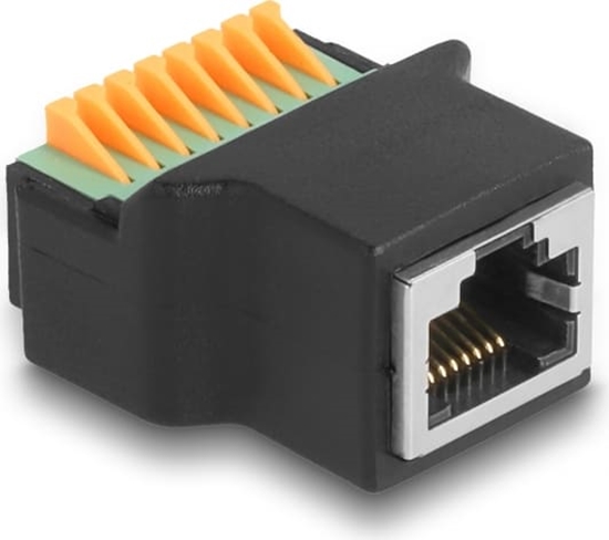 Picture of Delock RJ45 female to Terminal Block with push button Adapter