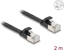 Attēls no Delock RJ45 Flat Patch Cable plug to plug Cat.6A U/FTP 2 m black