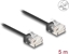 Picture of Delock RJ45 Network Cable Cat.6 UTP Ultra Slim 5 m black with short plugs