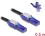 Attēls no Delock RJ45 Network Cable Cat.6 UTP with 180° angled plugs black 0.5 m