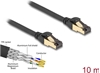 Picture of Delock RJ45 Network Cable Cat.6A male to male S/FTP black 10 m with Cat.7 raw cable suitable for industrial and outdoor use