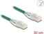 Attēls no Delock RJ45 Network Cable Cat.6A plug to plug with curved latch U/FTP Slim 0.3 m green