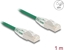 Picture of Delock RJ45 Network Cable Cat.6A plug to plug with curved latch U/FTP Slim 1 m green