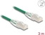 Picture of Delock RJ45 Network Cable Cat.6A plug to plug with curved latch U/FTP Slim 3 m green