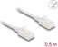 Picture of Delock RJ45 Network Cable Cat.6A plug to plug with robust latch for industrial use U/UTP Slim 0.5 m white