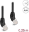 Picture of Delock RJ45 Network Cable Cat.6A S/FTP 45° upwards angled 0.25 m black