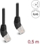 Picture of Delock RJ45 Network Cable Cat.6A S/FTP 45° upwards angled 0.5 m black