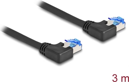 Picture of Delock RJ45 Network Cable Cat.6A S/FTP left angled 3 m black
