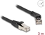 Изображение Delock RJ45 Network Cable Cat.6A S/FTP plug 45° right angled to plug straight 3 m black