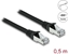 Picture of Delock RJ45 Network Cable Cat.6A S/FTP PUR Outdoor 0.5 m black