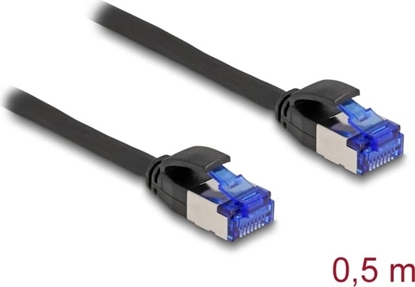 Picture of Delock RJ45 Network Cable Cat.6A S/FTP Slim 0.5 m black