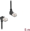 Изображение Delock RJ45 Network Cable Cat.6A S/FTP Slim 90° upwards / downwards angled 5 m black
