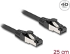 Picture of Delock RJ45 Network Cable Cat.8.1 S/FTP 0.25 m up to 40 Gbps black