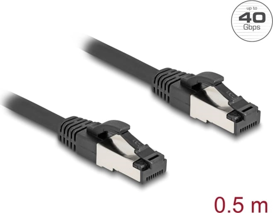 Picture of Delock RJ45 Network Cable Cat.8.1 S/FTP 0.5 m up to 40 Gbps black