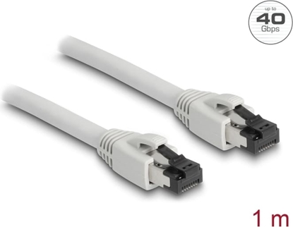 Picture of Delock RJ45 Network Cable Cat.8.1 S/FTP 1 m up to 40 Gbps grey