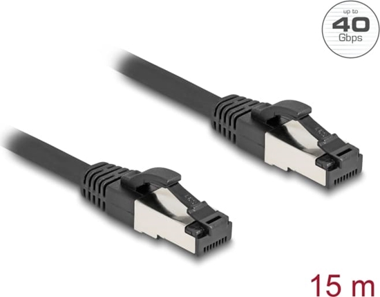 Picture of Delock RJ45 Network Cable Cat.8.1 S/FTP 15 m up to 40 Gbps black