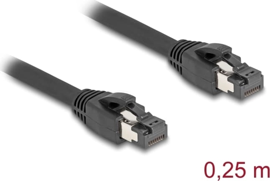 Picture of Delock RJ45 Network Cable Cat.8.1 S/FTP 25 cm up to 40 Gbps black