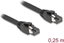 Picture of Delock RJ45 Network Cable Cat.8.1 S/FTP 25 cm up to 40 Gbps black