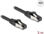 Attēls no Delock RJ45 Network Cable Cat.8.1 S/FTP 3 m up to 40 Gbps black