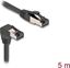 Picture of Delock RJ45 Network Cable Cat.8.1 S/FTP 90° downwards angled / straight 5 m black