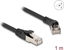 Attēls no Delock RJ45 Network Cable Cat.8.1 S/FTP plug 45° right angled to plug straight up to 40 Gbps 1 m black