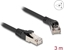 Attēls no Delock RJ45 Network Cable Cat.8.1 S/FTP plug 45° right angled to plug straight up to 40 Gbps 3 m black