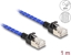 Picture of Delock RJ45 Network Cable with braided coating Cat.6A U/FTP Slim 1 m blue