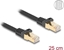 Picture of Delock RJ45 Network Cable with braided jacket Cat.6A S/FTP plug to plug 0.25 m black