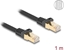 Attēls no Delock RJ45 Network Cable with braided jacket Cat.6A S/FTP plug to plug 1 m black