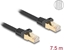 Attēls no Delock RJ45 Network Cable with braided jacket Cat.6A S/FTP plug to plug 7.5 m black