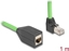 Picture of Delock RJ45 Network Extension Cable Cat.6A plug upwards angled to jack SF/UTP suitable for drag chains PUR (TPU) 1 m green