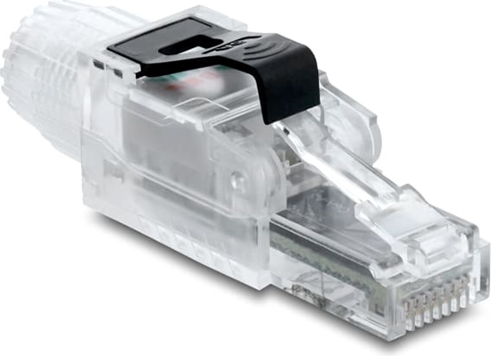 Picture of Delock RJ45 plug field assembly Cat.6A unshielded transparent / black