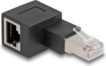 Picture of Delock RJ45 plug to RJ45 jack Adapter Cat.6A 90° left angled