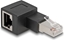 Picture of Delock RJ45 plug to RJ45 jack Adapter Cat.6A 90° left angled