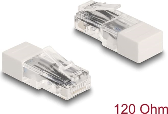 Picture of Delock RJ45 plug with terminating resistor 120 Ohm white